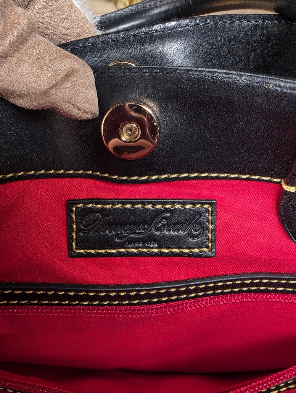 Dooney & Bourke Tartan Large Barlow Navy Plaid Tote w/ Wallet & Dusty(MSRP $645) - Picture 10 of 14